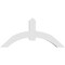 Ekena Millwork Archdale Architectural Grade PVC Gable Bracket, 60"W x 27 1/2"H x 6"D x 6"F, 11/12 Pitch GBP060X28X0606ARC00 - alternate 2